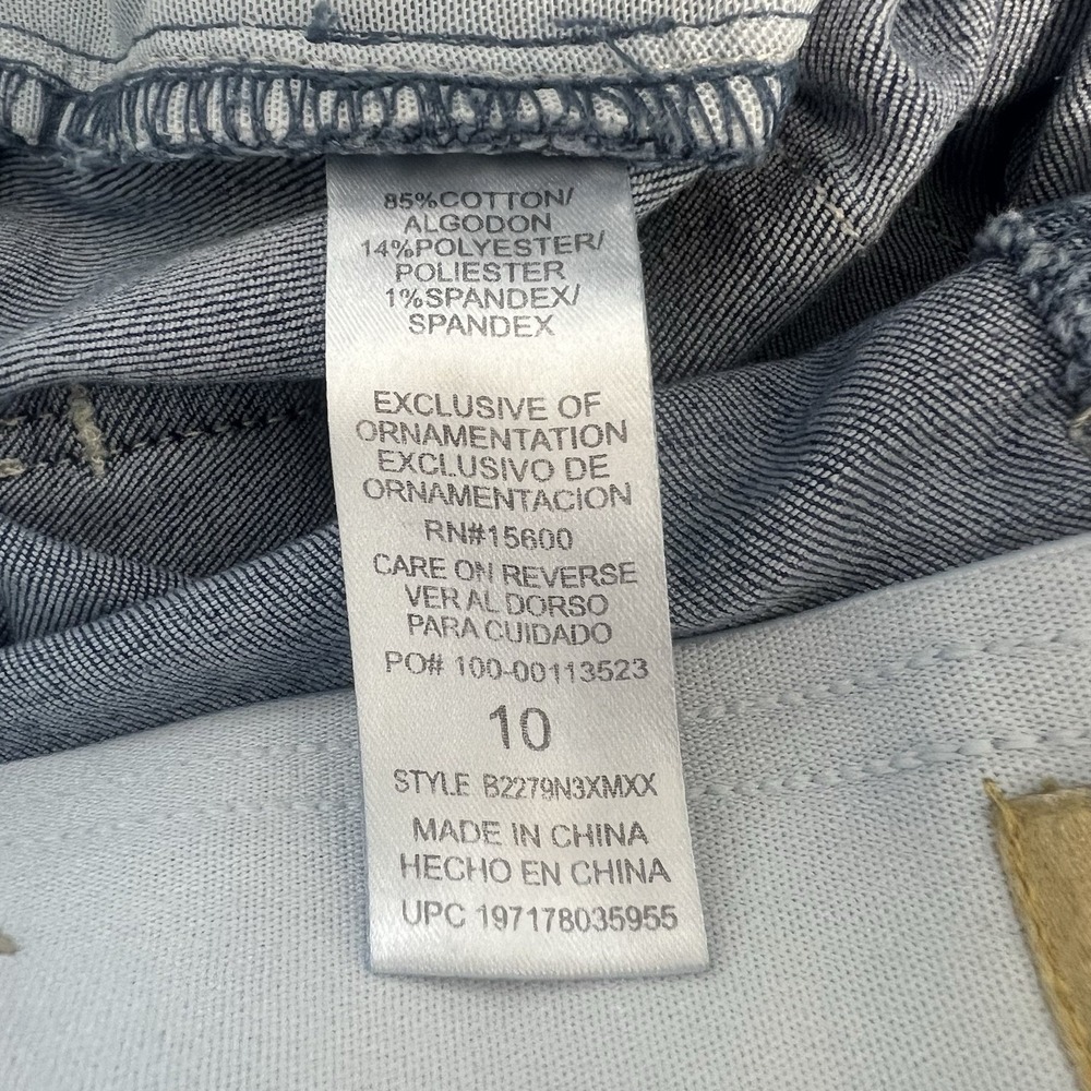 Democracy Jeans Womens 10 Blue "Ab"technology  Skinny Stretch‎ Distressed - Picture 9 of 13